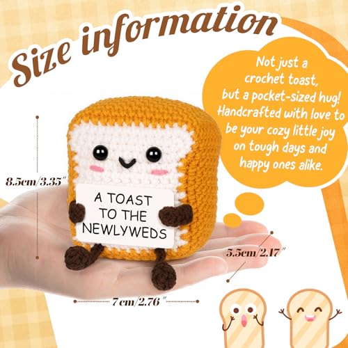 Mini Handmade Crochet Toast - Funny Wedding Gift for Newlyweds