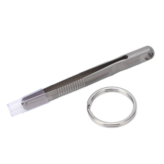 Tefola Portable Mini Keychain Tweezer, Titanium Alloy, Silver, EDC Multi-tool, Easy to Carry