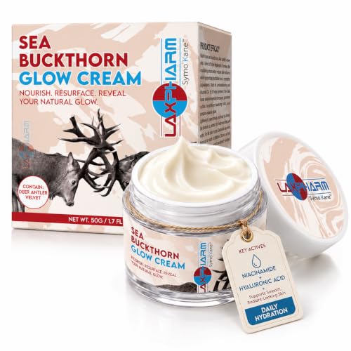 Sea Buckthorn Glow Face Cream with Niacinamide & Hyaluronic Acid - Hydrating Moisturizer for All Skin Types - 50g