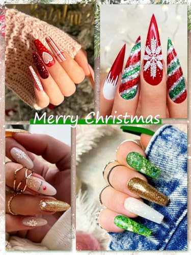 EBANKU Valentines Christmas Nail Extension Gel Kit - 6 Color Poly Gel Set