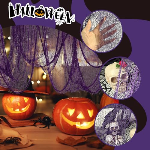 316x80 Inch Purple Halloween Creepy Cloth for Spooky Decor