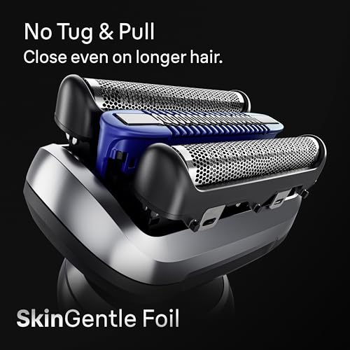 Braun Series 7 Electric Shaver for Men, Wet & Dry Foil Razor, 4-in-1 SmartCare Clean & Charge Center, Precision Trimmer Attachment, Replacement Shaver Head, Travel Case, Grey 7187ps