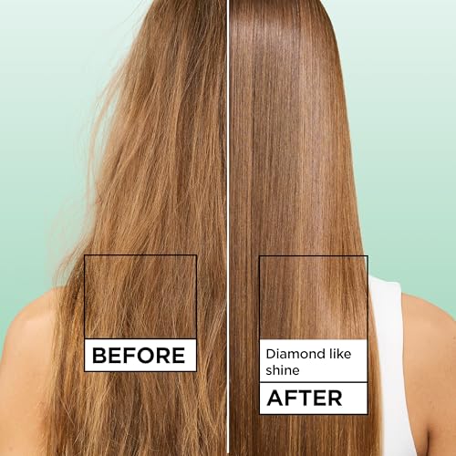 Garnier Fructis Diamond Sleek Hair Shine Spray, Up to 100-Hour Frizz Control, Heat Protectant up to 450¡ÆF with Vegan Keratin Smoothing Complex and Argan Oil for Frizzy, Dry, Dull Hair, 4.6 Fl Oz