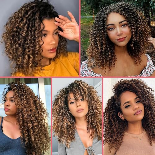 Leeven Gogo Curl Crochet Hair 12 Inch 8 Packs - Black Ocean Wave Synthetic Braiding Extensions