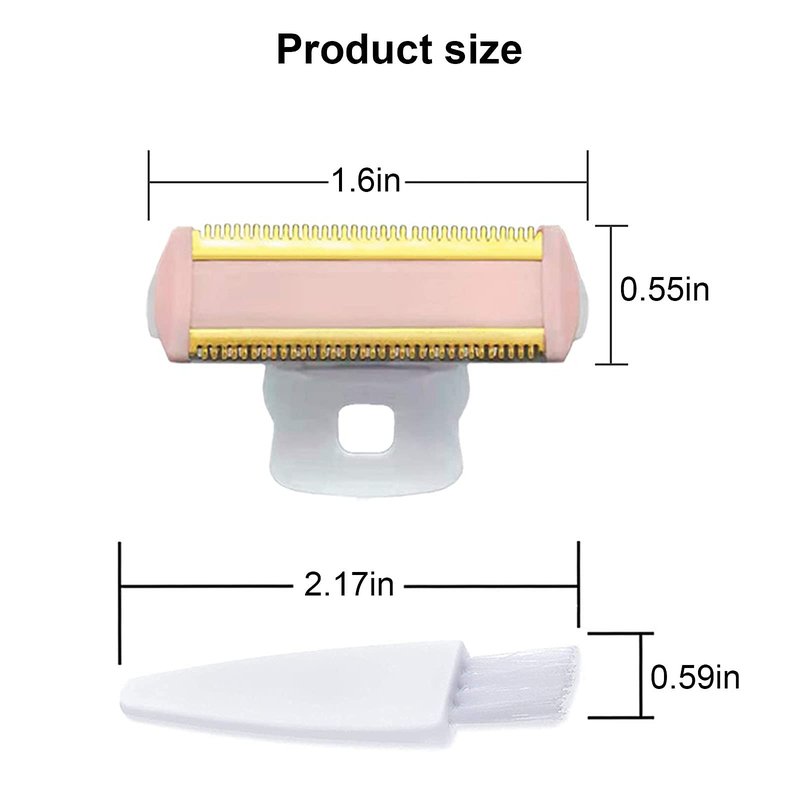 6PCS LinMei Razor Replacement Heads Compatible for Finishing Touch Flawless Body Rechargeable Ladies Shaver and Trimmer with 2 Cleaning Brush
