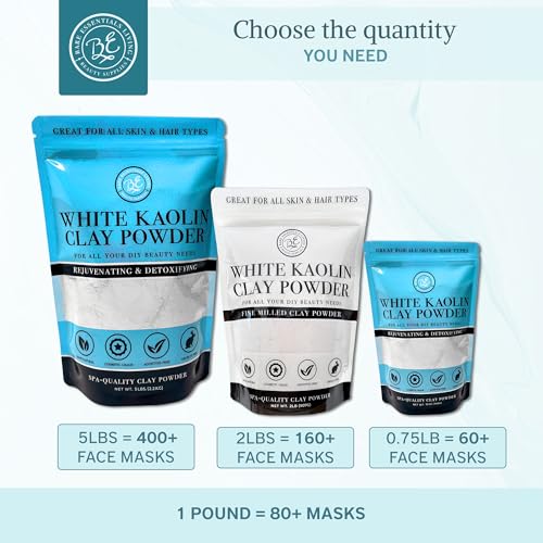 Bare Essentials Living 100% Natural White Kaolin Clay Powder - 2 lb Bag