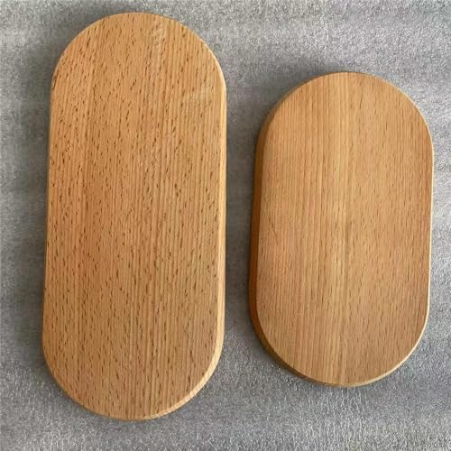 Set of 2 Wooden Serving Trays - Natural Beechwood Decorative Tray