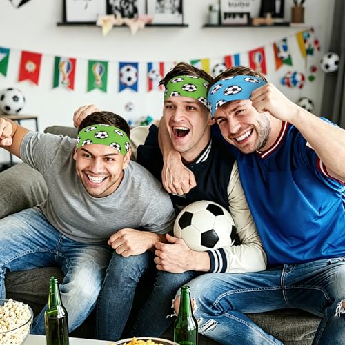 8-Pack Soccer Headbands for Kids & Adults - Non-Slip Athletic Hair Accessories