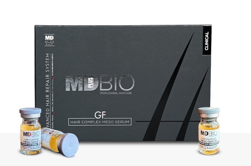 MD PLUS BIO Hair Care Meso Serum Kit 10 x 6 ml – Scalp Care Serum for Thinning Hair Appearance, Supports Stronger, Fuller-Looking Hair for Men & Women
