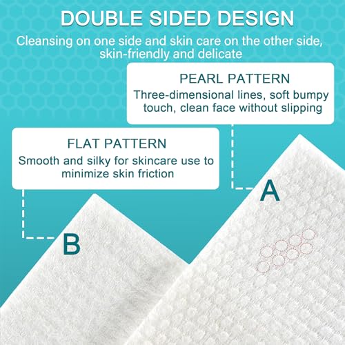 Unscented Disposable Face Towels - 100 Count, Soft & Thickened
