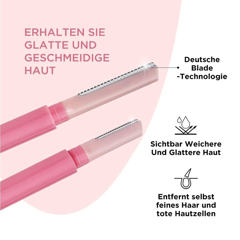 Face Razor for Women Facial Hair with Dual Blade Head 3N | German Blades | Easy Shaping and Shaving | Reusable Up To 5 Times | Durable and Rust Free Blades