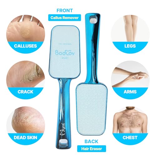 Mymi BlueBlue Dual Foot Callus & Hair Remover Nano Glass Device - Painless, Wet & Dry Use