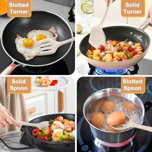 P&P CHEF 4-Piece Silicone Kitchen Utensil Set - Heat-Resistant & Non-Stick