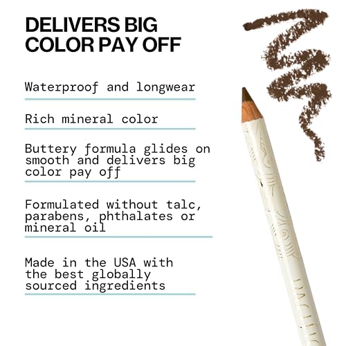 Pacifica Waterproof Eyeliner Pencil - Fringe Brown, Smudge-Proof, Vegan