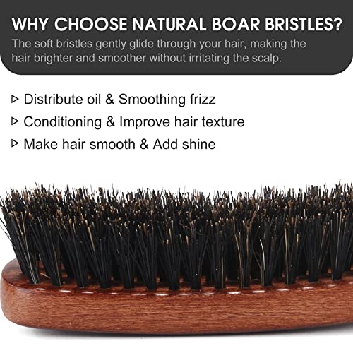 BESTOOL Boar Bristle Hair Brush for Detangling & Styling