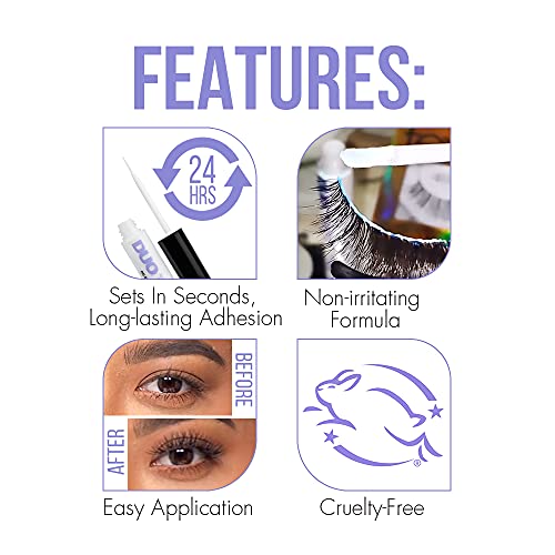 DUO Rosewater & Biotin Clear Strip Lash Adhesive 2-Pack 0.18 oz - Sensitive, Long-Lasting
