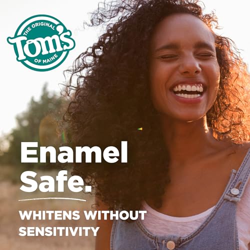Tom's of Maine Whiten Plus Coconut Oil Toothpaste, 4 Oz - Fluoride Free, Gentle Mint, Natural Whitening