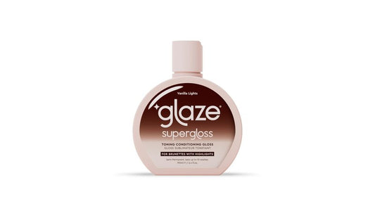Glaze Supergloss Color Conditioning Gloss – Hydrating Semi-Permanent Color Hair Gloss & Shine Boost – Color Depositing Mask - Vegan, Cruelty-Free – 6.4 Fl Oz - Vanilla Lights - Cool Blue Toner