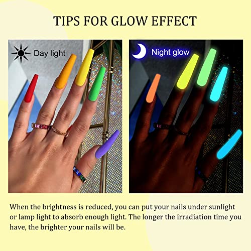 SAVILAND Glow-in-the-Dark Neon Gel Nail Polish Set 12 Colors Halloween Edition