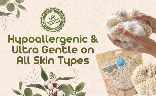 Organic Cotton Bath Sponge - Ultra Soft & Eco-Friendly Exfoliator