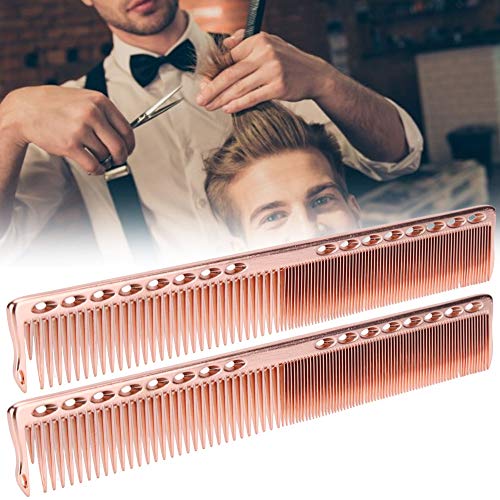 Dioche 2-Piece Stainless Steel Haircut Comb - Professional Salon Styling