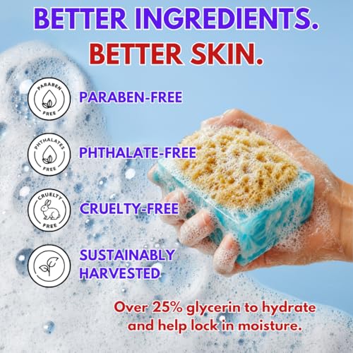 Primal Elements Sea Sponge Bar Soap Pack of 2 - Hydrating & Natural