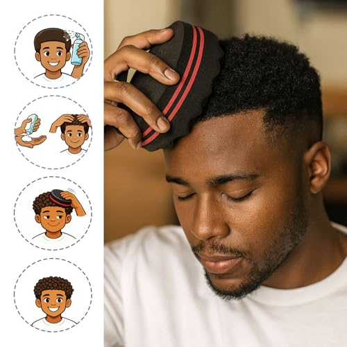 Double-Sided Hair Twist Sponge for Curls, Coils & Waves
