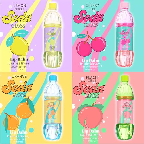 Expressions 8pc Pop Gloss Soda Flavored Lip Balm Set for Kids