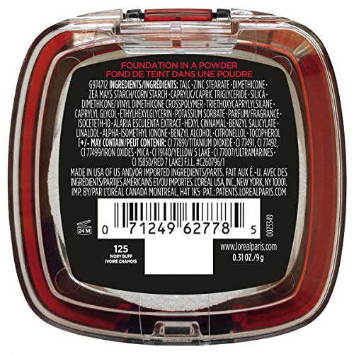 L'Oreal Paris Makeup Infallible Fresh Wear Foundation in a Powder, Up to 24H Wear, Waterproof, Ivory Buff, 0.31 oz. (Packaging May Vary)