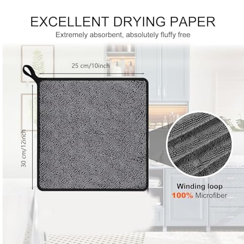 Microfiber Cleaning Towels - 5 Pack Streak-Free Window & Car Cloths