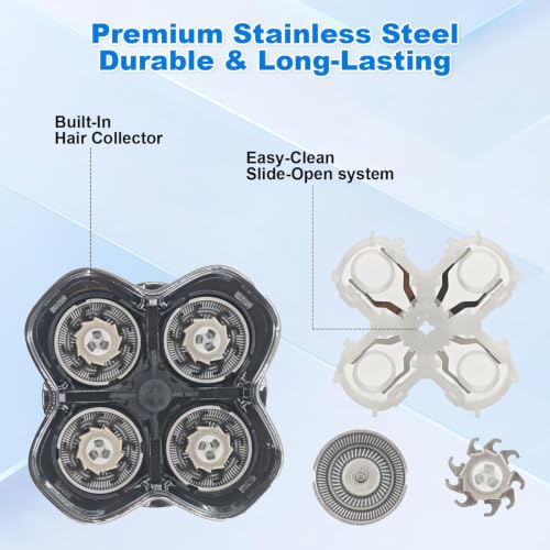 2-Pack Replacement Heads for Skull Pitbull Series Gold PRO Shavers