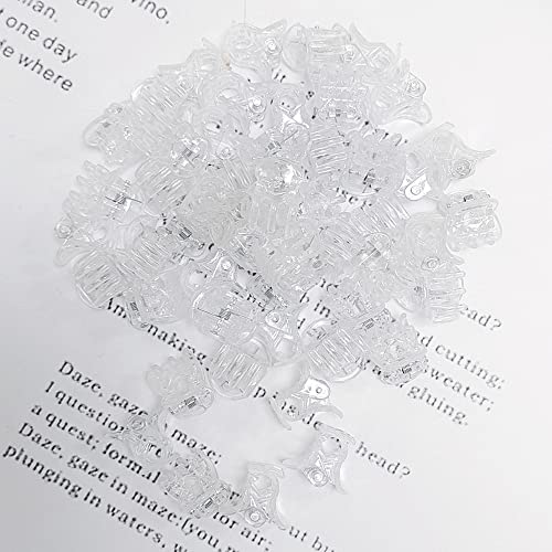 50 Pcs Mini Hair Claw Clips Set for Hair Styling - Black, White & Brown - Small, Strong Grip, Multifunctional Hair Accessories