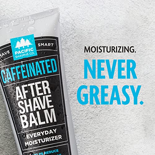 Pacific Shaving Company Caffeinated Aftershave - Helps Reduce Appearance of Redness, With Safe, Natural, and Plant-Derived Ingredients, Soothes Skin, Paraben-Free, Made in USA, 3.4 oz