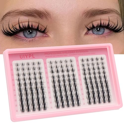 UIYPL Lash Cluster Kit - 150pcs Natural Volume Eyelash Extensions