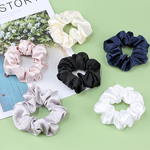 IVARYSS Satin Scrunchies for Women - 16 Pack, Soft & Stylish Hair Ties