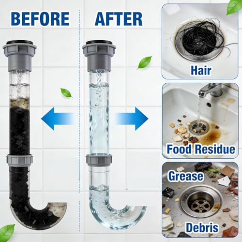 Heavy Duty Drain Cleaner Powder for Kitchen & Bathroom - 220g