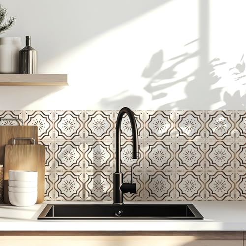 30 Pack Moroccan Tile Decals - 4x4 Inch Peel & Stick Wall Stickers