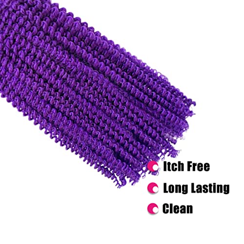 24 Inch Purple Passion Twist Hair - 2 Packs Water Wave Crochet Extensions