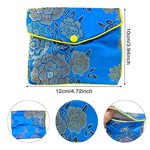Honbay 12PCS Jewelry Silk Pouch Bags with Zipper Closure