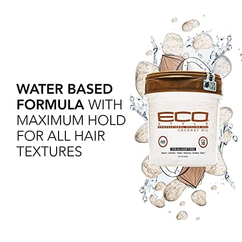 Coconut Oil Styling Gel - Weightless Hold & Moisturizing Shine for All Hair Types | 8 oz