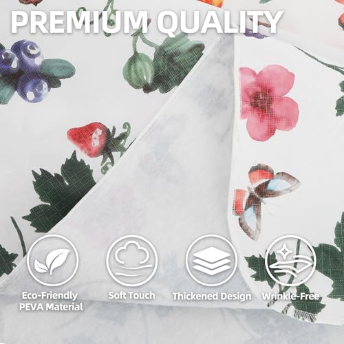 Heavy Duty Waterproof Vinyl Tablecloth 60"x84" for Outdoor Use