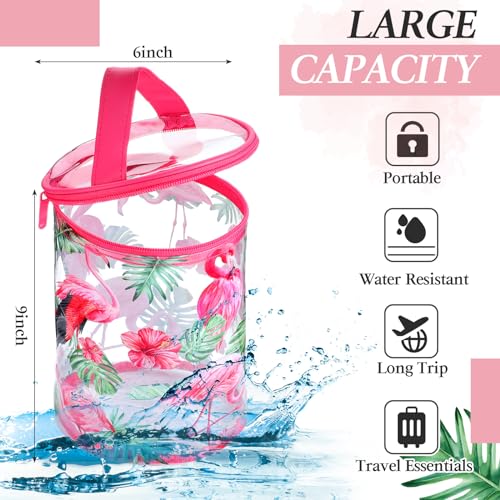 Sanwuta Flamingo Clear Toiletry Bag for Travel & Sunscreen Gift