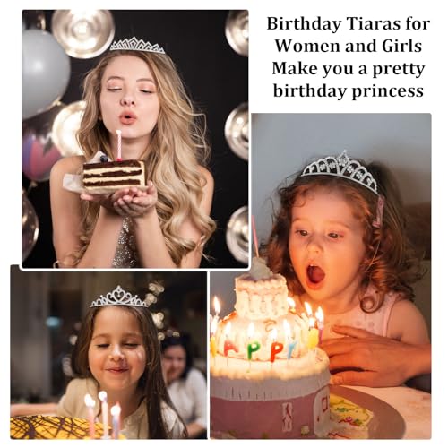 16-Piece Silver Rhinestone Tiara Set for Weddings, Proms & Parties