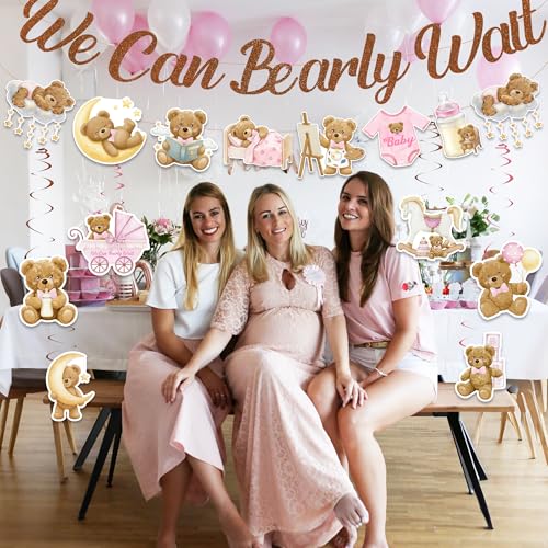 Teddy Bear Baby Shower Decorations - We Can Bearly Wait Party Set