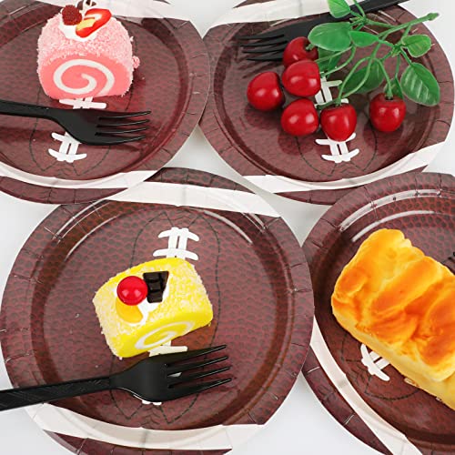 24 Pack Football Paper Plates - 7" Disposable Tableware for Parties