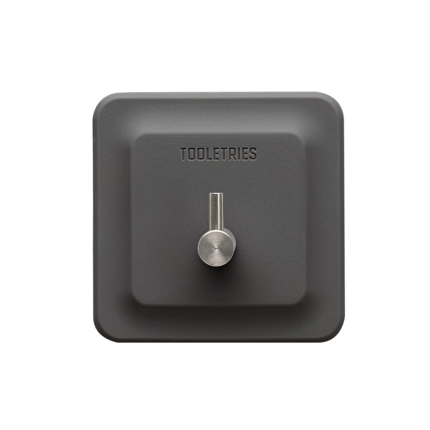 TOOLETRIES Arnold Silicone Shower Hook, Adhesive Hooks for Inside Shower, Waterproof Bathroom Organizer for Razors, Loofahs & Bathroom Accessories, Removable & Reusable - Charcoal