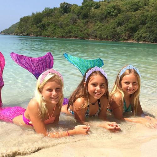 YARIEW Light Blue Mermaid Knotted Headband for Women, Birthday & Party Accessory