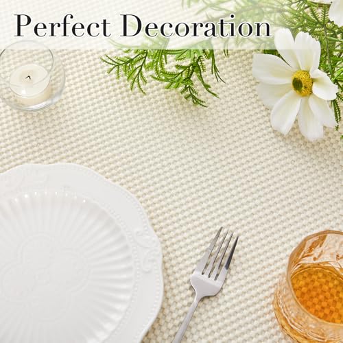 Beautysaid Non-Adhesive Shelf and Drawer Liner - Waterproof, Non-Slip, Creamy White