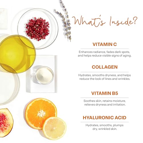 Skin Aesthetics Vitamin C & Collagen Skin Care Regimen Set - Hydrating Moisturizer, Sheet Masks & Eye Pads