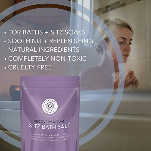 Pure Body Naturals Sitz Bath Soak for Postpartum & Hemorrhoid Relief - 32 oz, Vegan & All Natural
